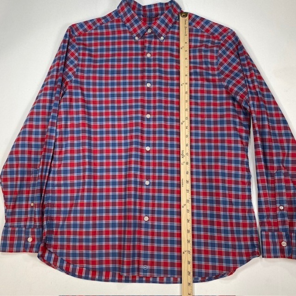 Vineyard Vines OTG On-The-Go Performance Plaid Shirt Mens Large Red Blue brrr - Picture 3 of 10